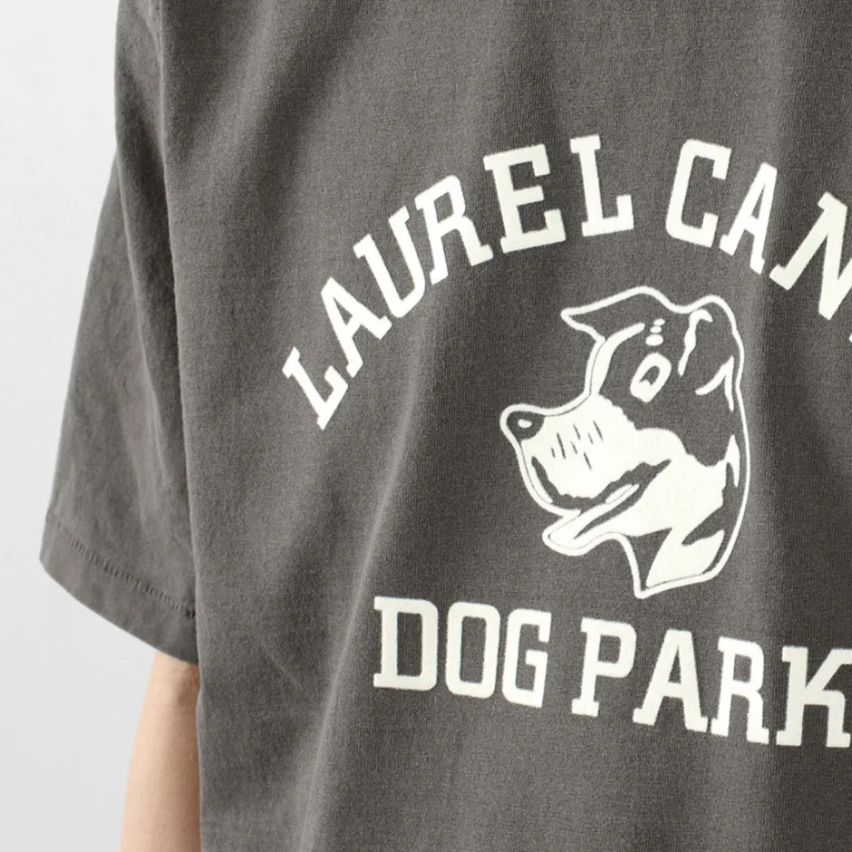 T-Shirts^MIXTA / Basic crew print T-shirt (dog park) black