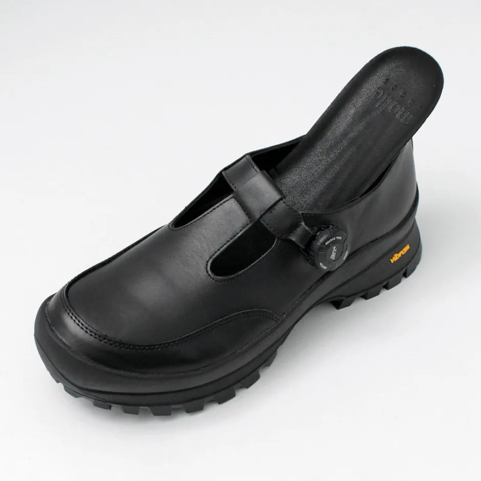 Leather Shoes & Boots^MOLLE SHOES / Free Rock T-Strap Leather Shoes black