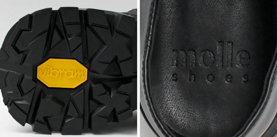 Leather Shoes & Boots^MOLLE SHOES / Free Rock T-Strap Leather Shoes black