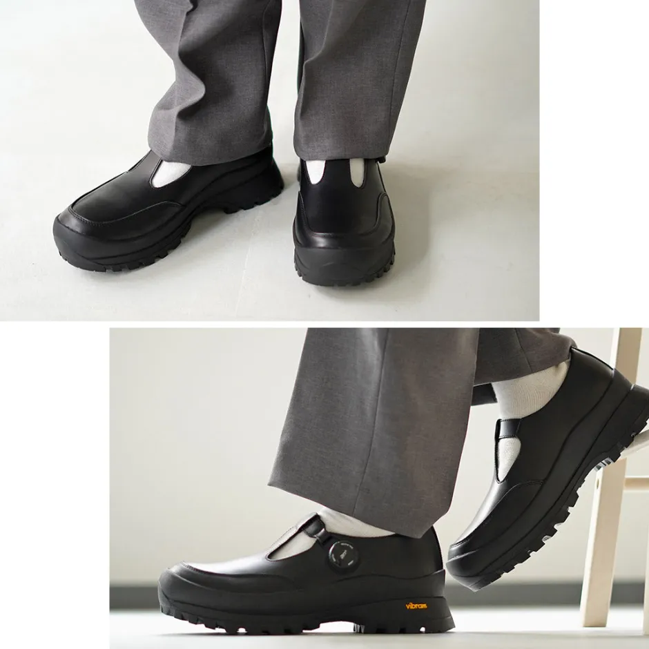 Leather Shoes & Boots^MOLLE SHOES / Free Rock T-Strap Leather Shoes black