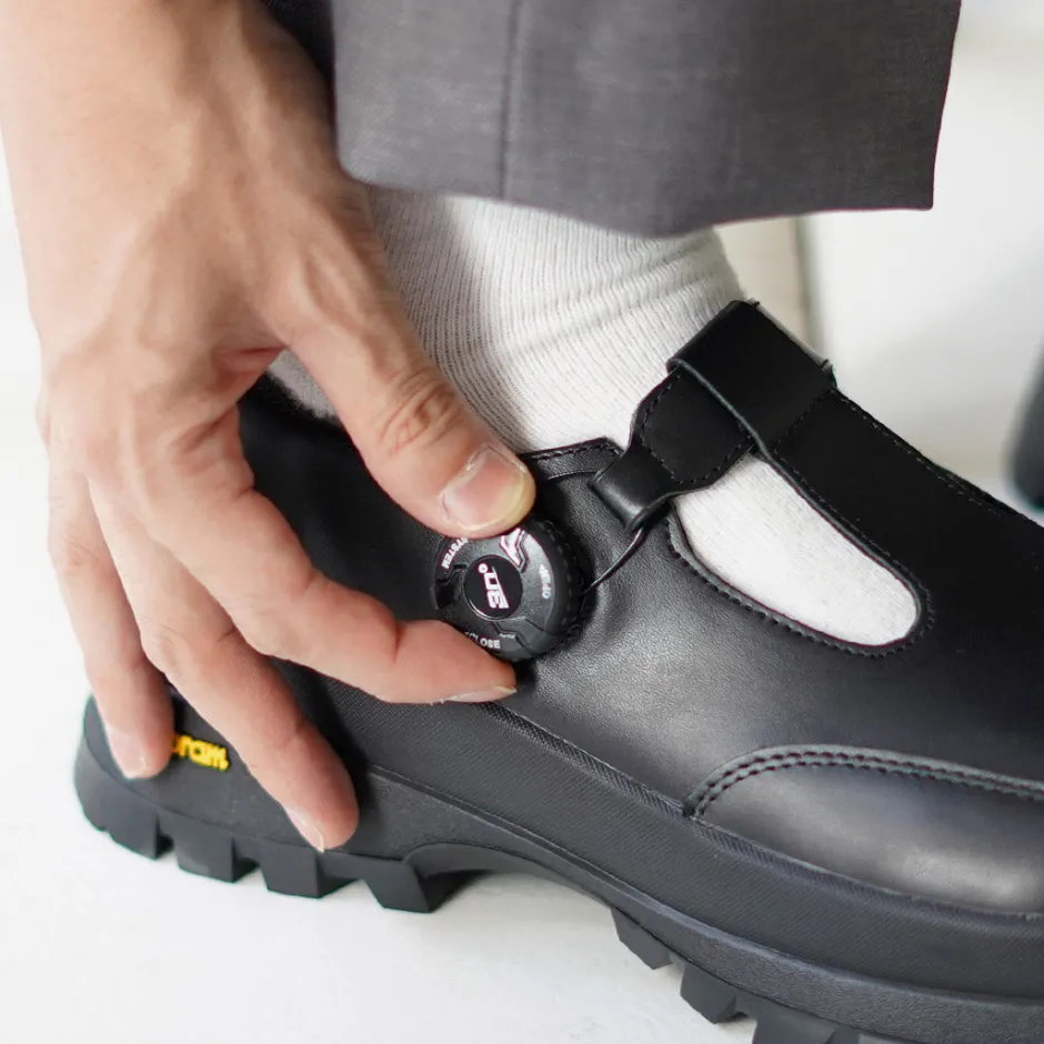 Leather Shoes & Boots^MOLLE SHOES / Free Rock T-Strap Leather Shoes black