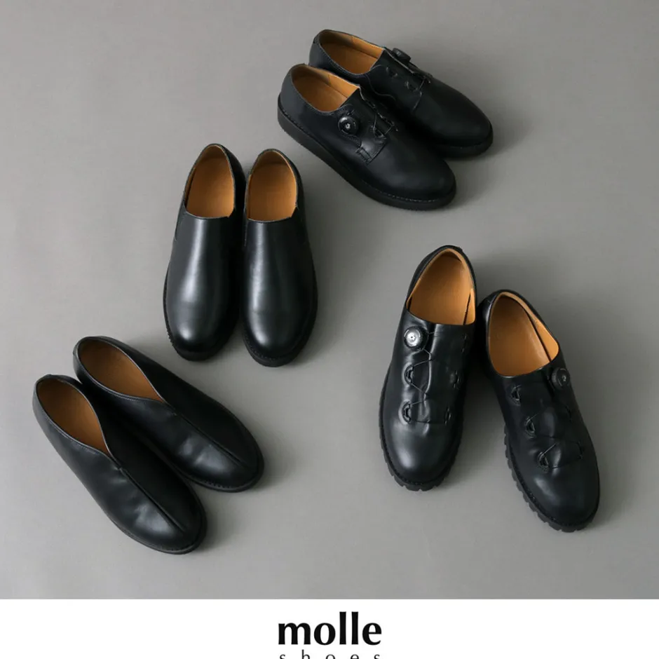Leather Shoes & Boots^MOLLE SHOES / Kung Fu Leather Shoes black