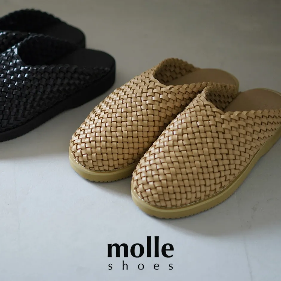 Sandals^MOLLE SHOES / Woven Leather Crog Sandals