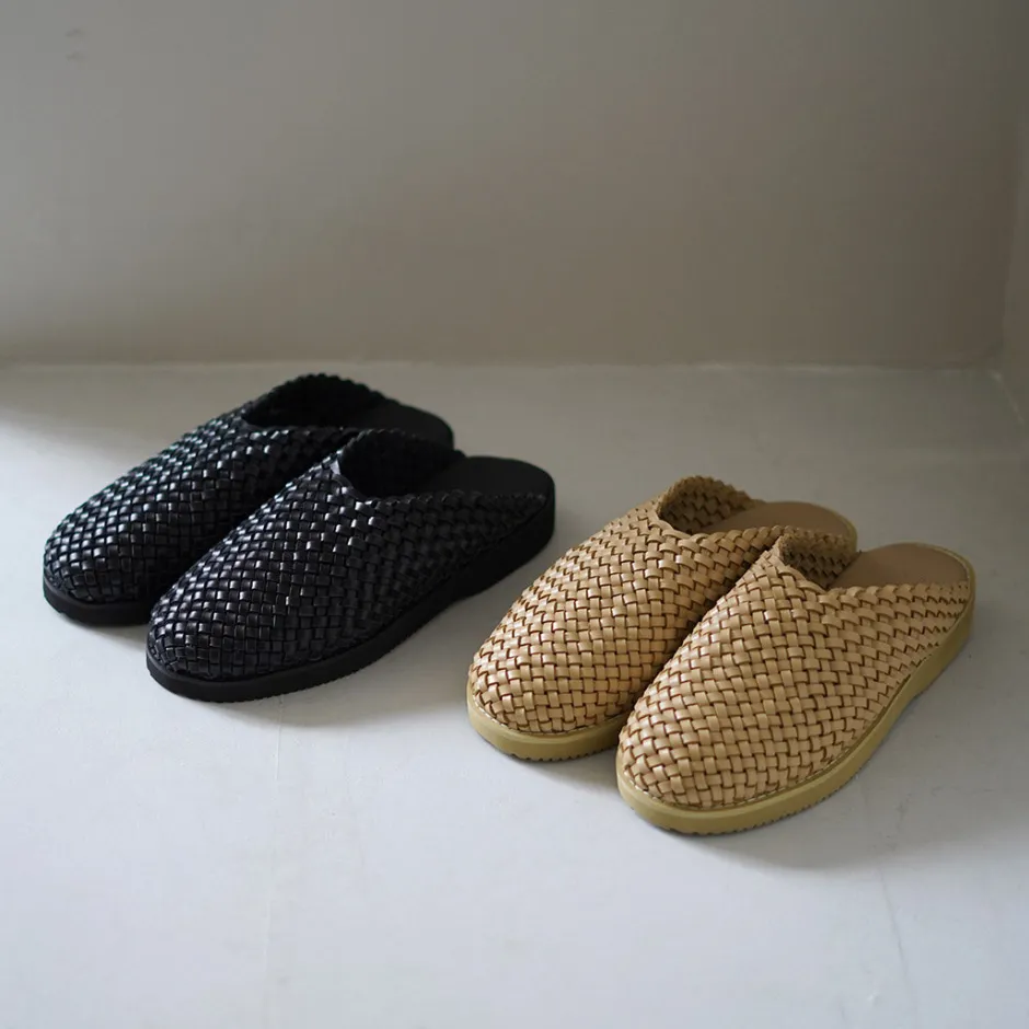 Sandals^MOLLE SHOES / Woven Leather Crog Sandals