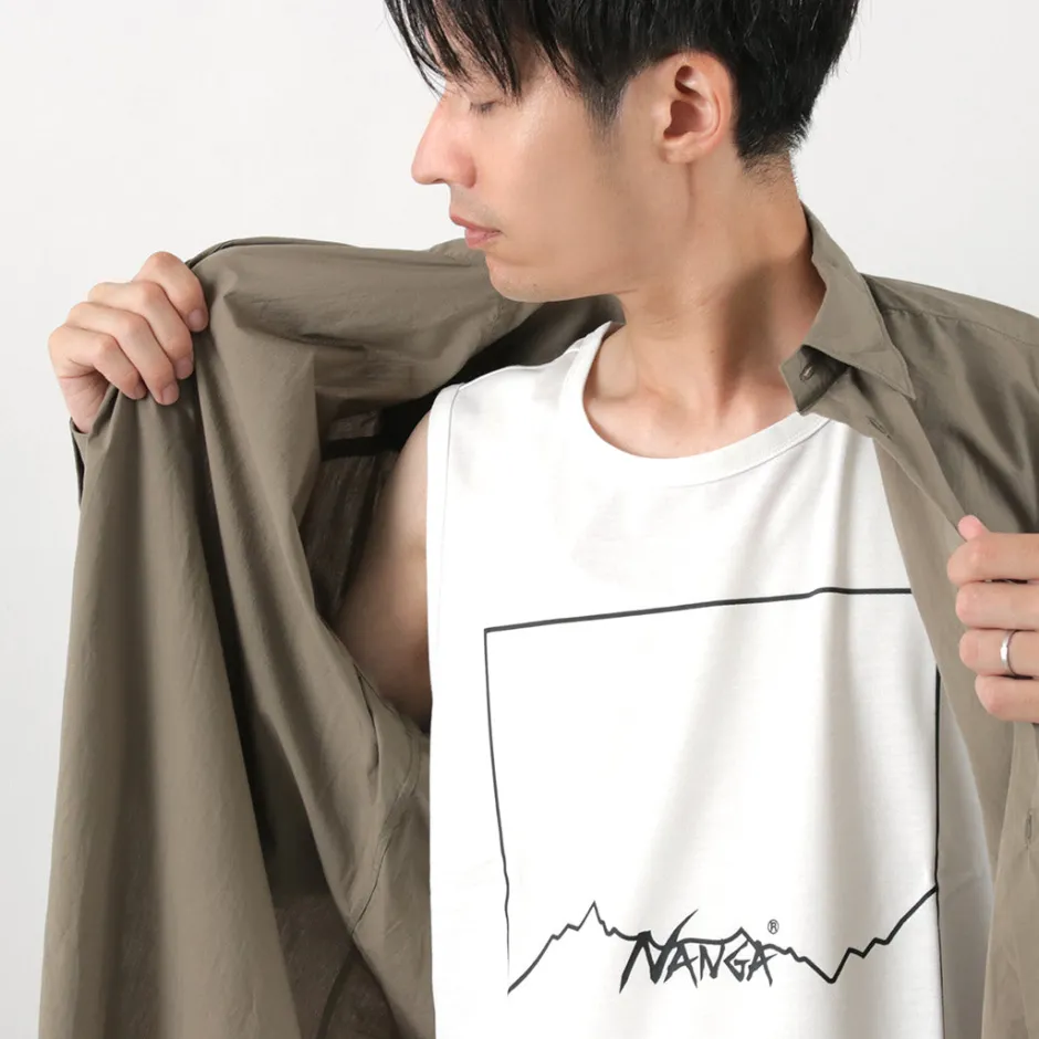 T-Shirts^NANGA / Dry mix frame logo tank top T-shirt