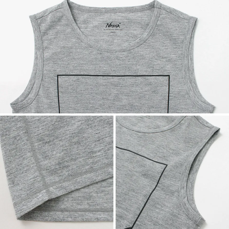 T-Shirts^NANGA / Dry mix frame logo tank top T-shirt