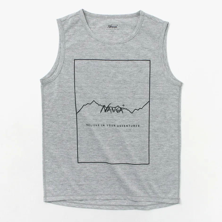 T-Shirts^NANGA / Dry mix frame logo tank top T-shirt