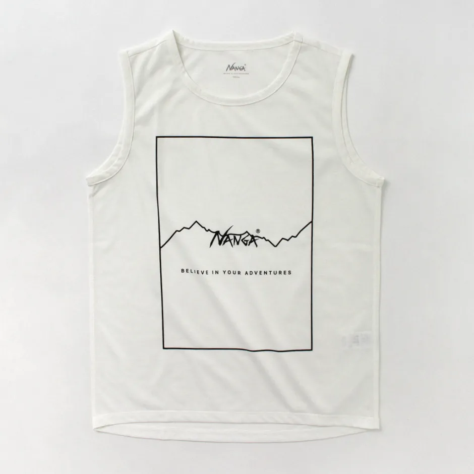 T-Shirts^NANGA / Dry mix frame logo tank top T-shirt