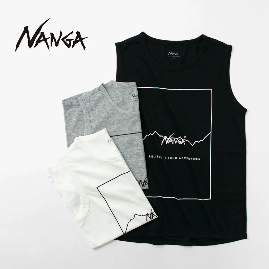 T-Shirts^NANGA / Dry mix frame logo tank top T-shirt