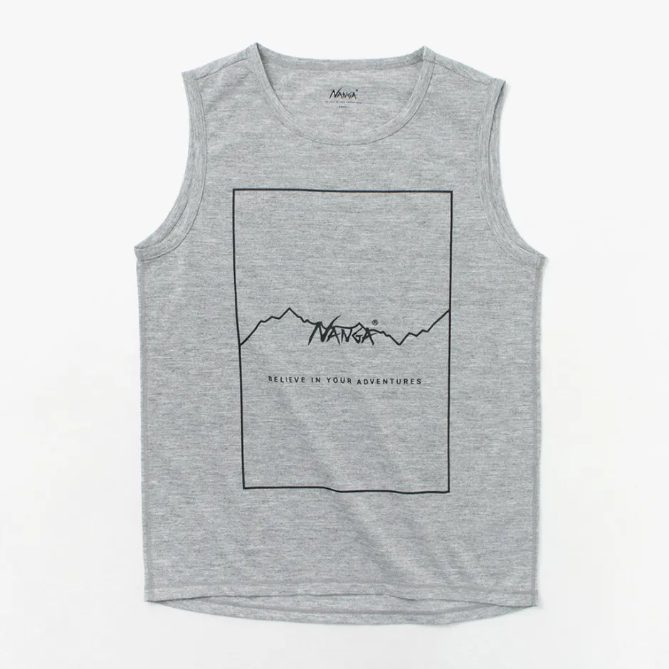 T-Shirts^NANGA / Dry mix frame logo tank top T-shirt