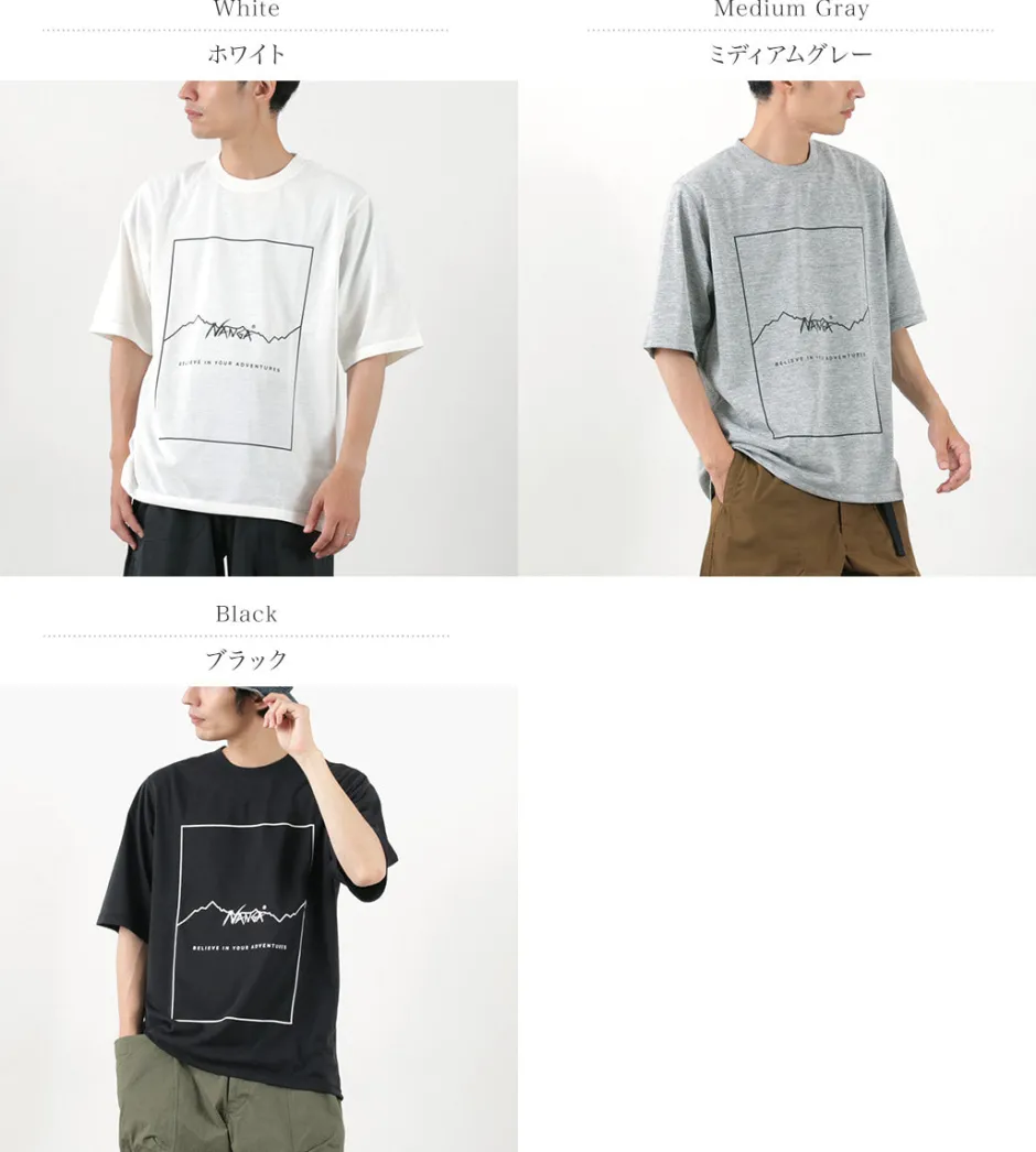 T-Shirts^NANGA / Dry Mix Frame Logo Tee