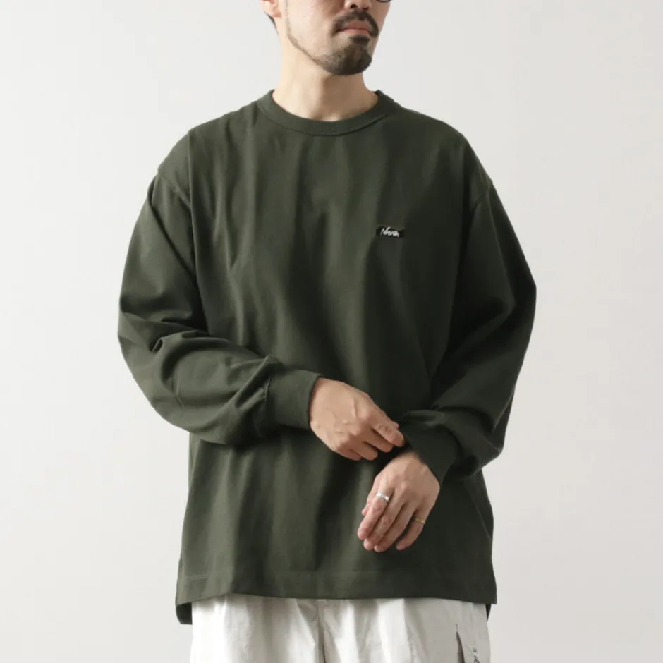 T-Shirts^NANGA / Eco Hybrid Box Logo Embroidery Long Sleeve T-Shirt