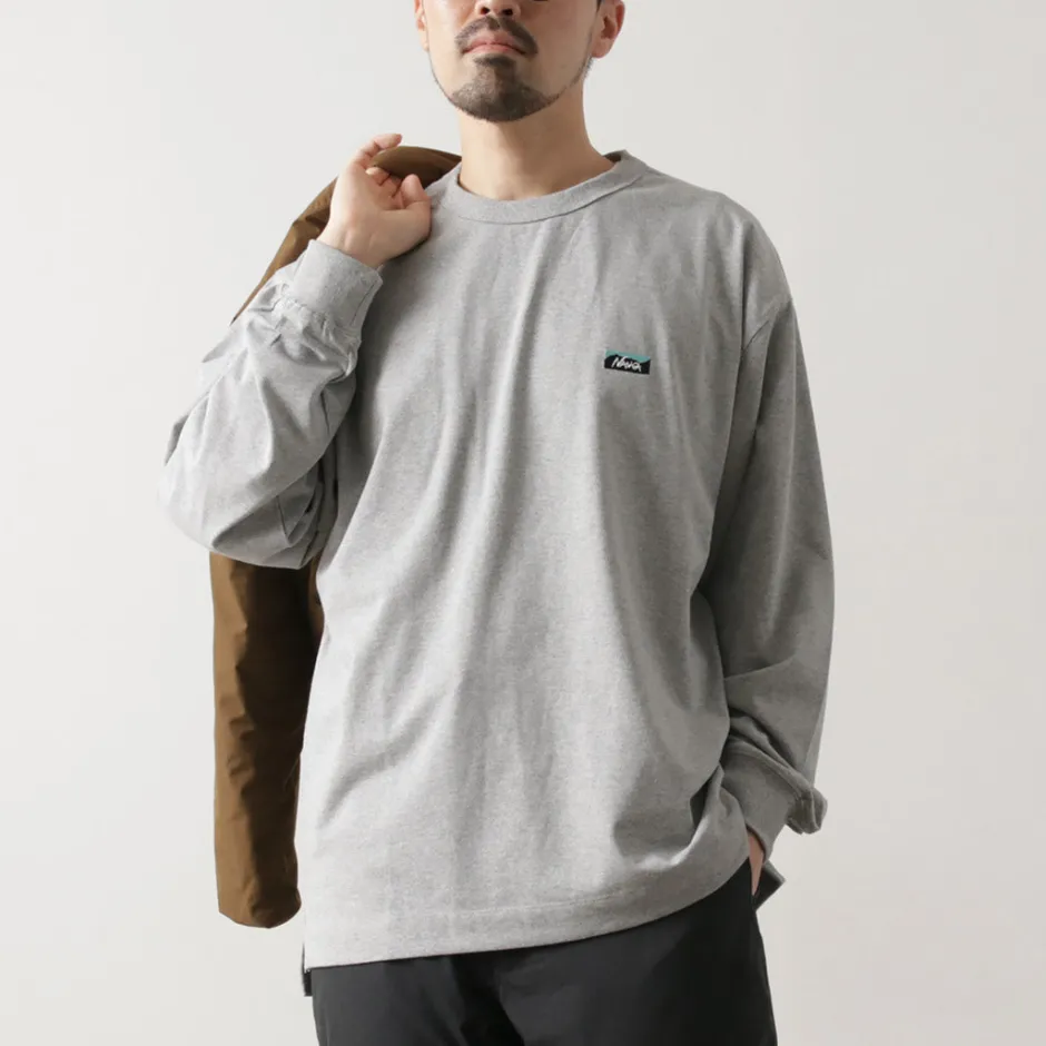 T-Shirts^NANGA / Eco Hybrid Box Logo Embroidery Long Sleeve T-Shirt