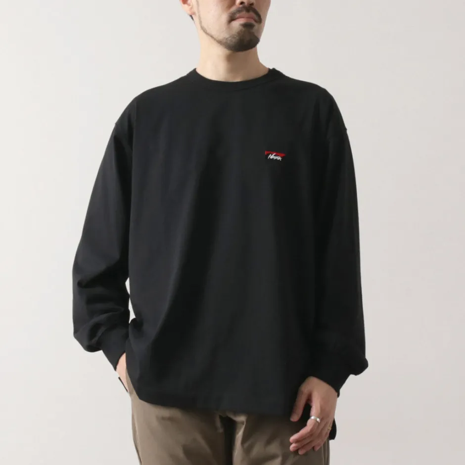 T-Shirts^NANGA / Eco Hybrid Box Logo Embroidery Long Sleeve T-Shirt