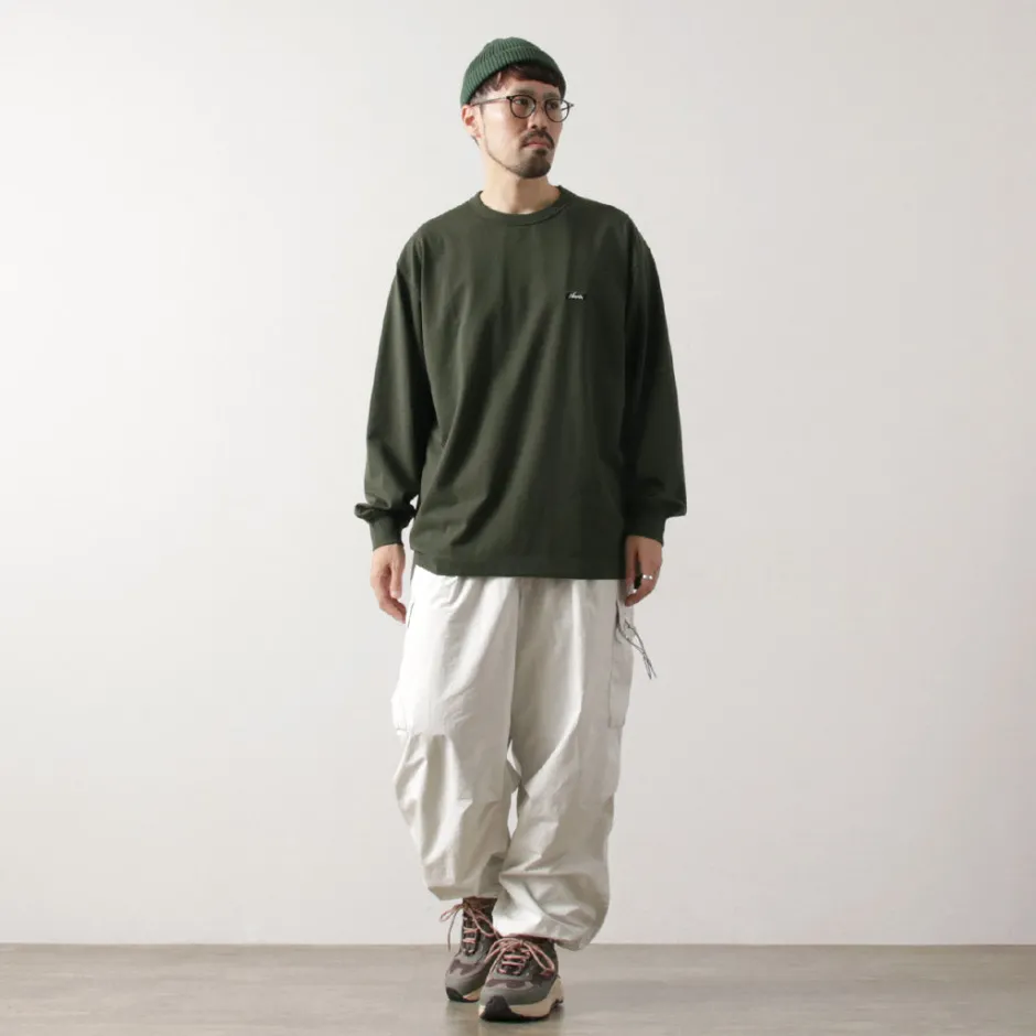 T-Shirts^NANGA / Eco Hybrid Box Logo Embroidery Long Sleeve T-Shirt