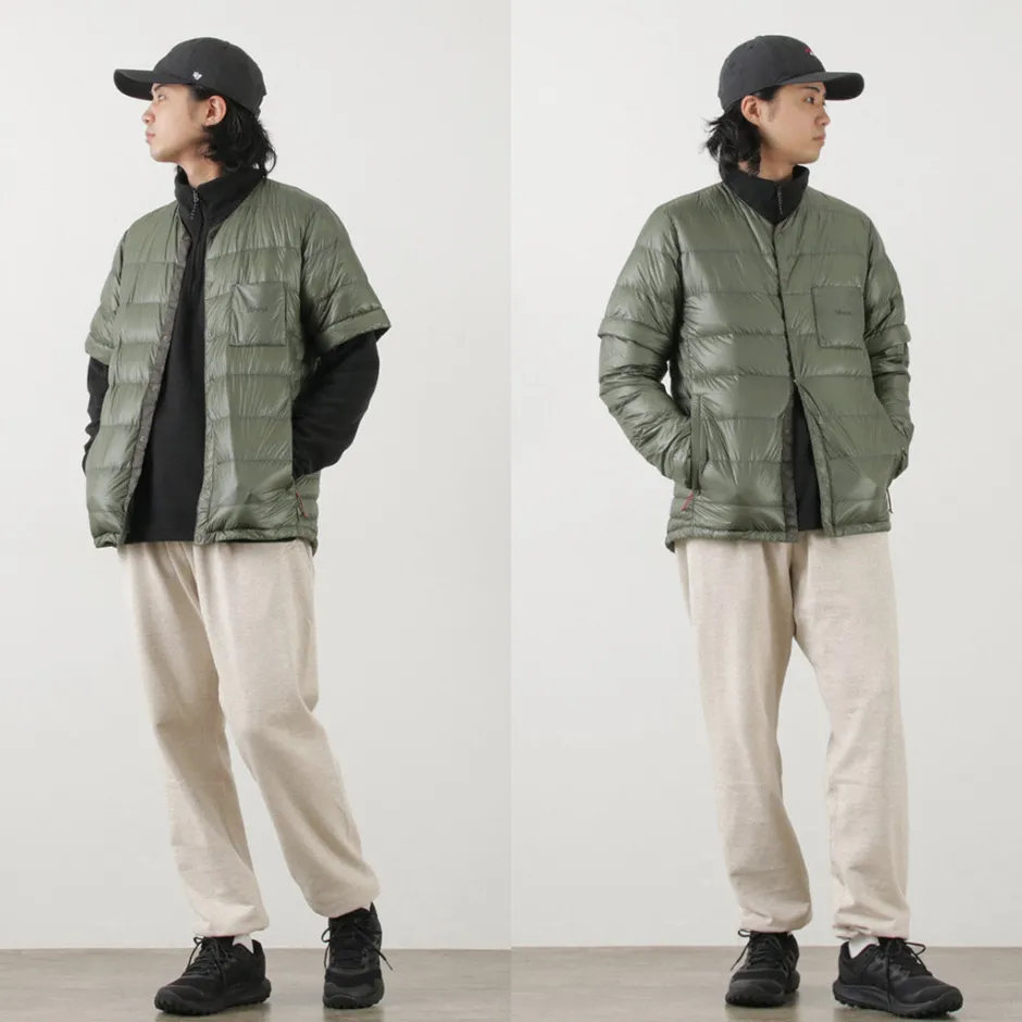 Down Wear^NANGA / Inner Down Cardigan Detachable Sleeve