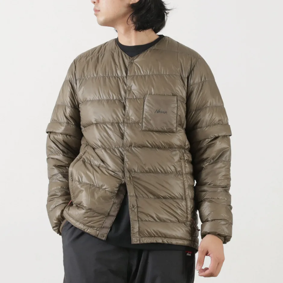Down Wear^NANGA / Inner Down Cardigan Detachable Sleeve