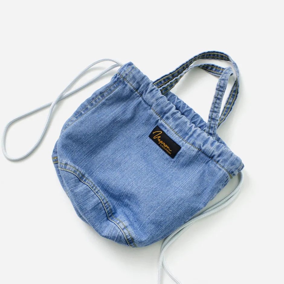 Tote Bags^NAPRON / 8oz Bleached Denim Patient Bag Small 5L lightblue