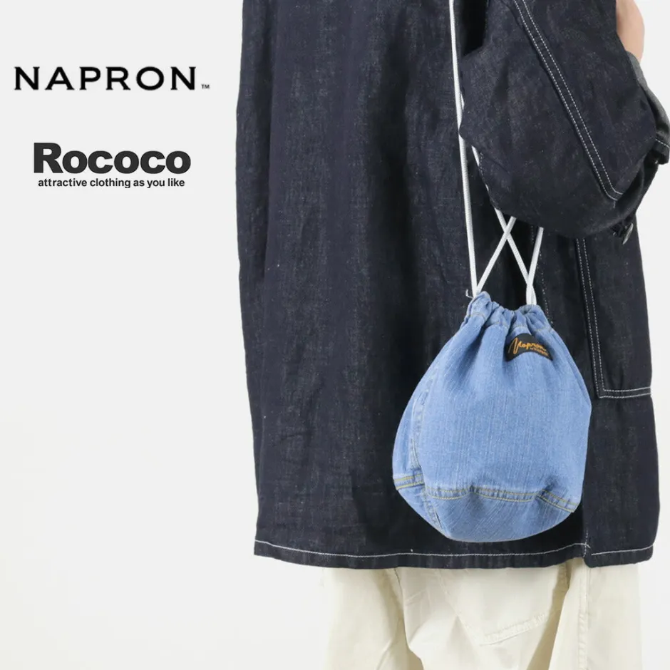 Tote Bags^NAPRON / 8oz Bleached Denim Patient Bag Small 5L lightblue