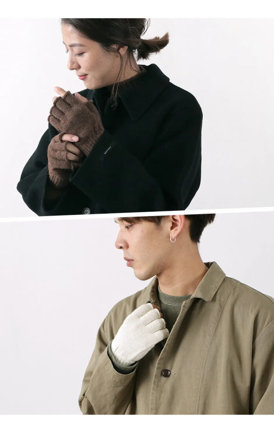 Gloves^NEAFP / Alpaca fingerless knitted glove