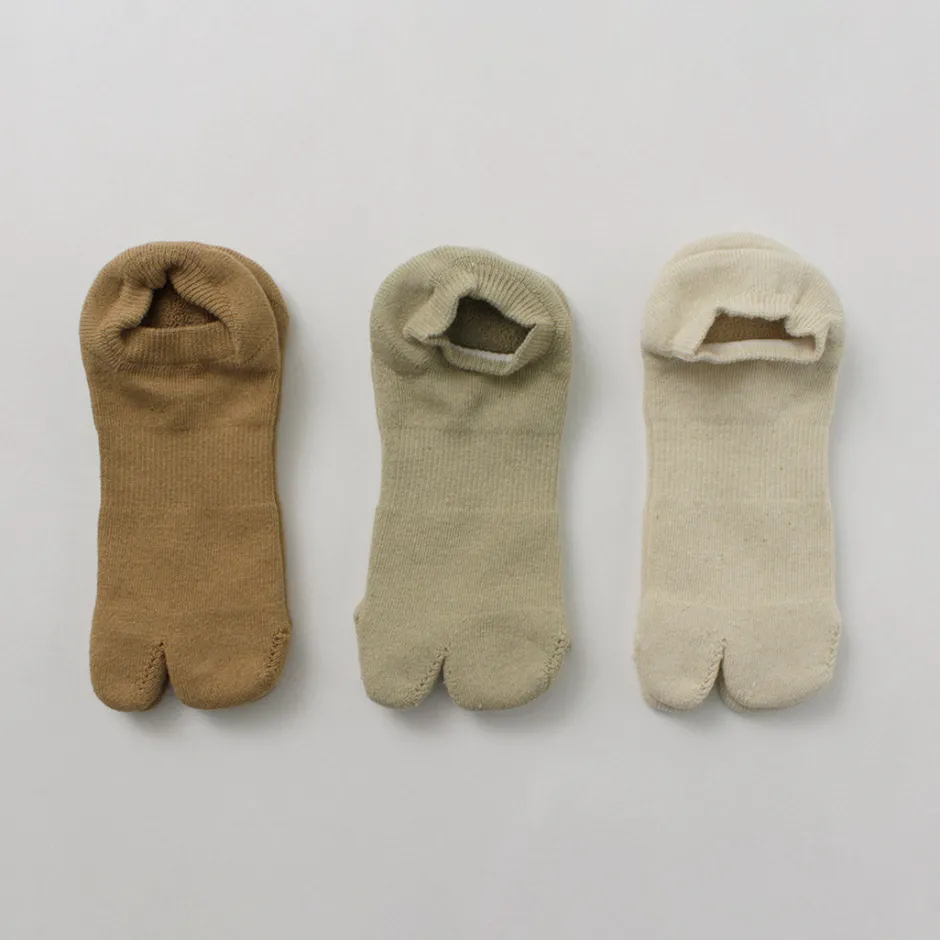 Socks^NODAL / Organic cotton 3-pack ankle socks natural