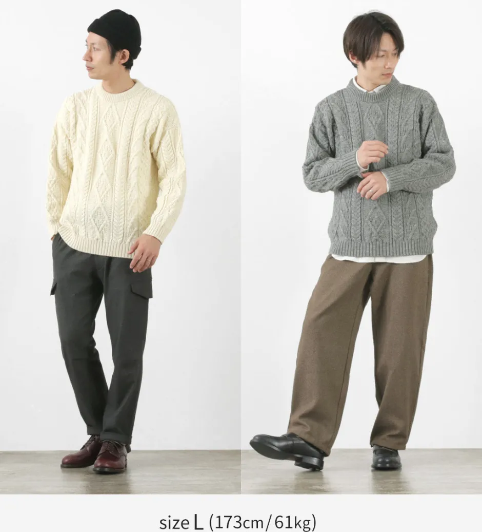 Knits^OLD DERBY KNITWEAR / Aran Crew Pullover