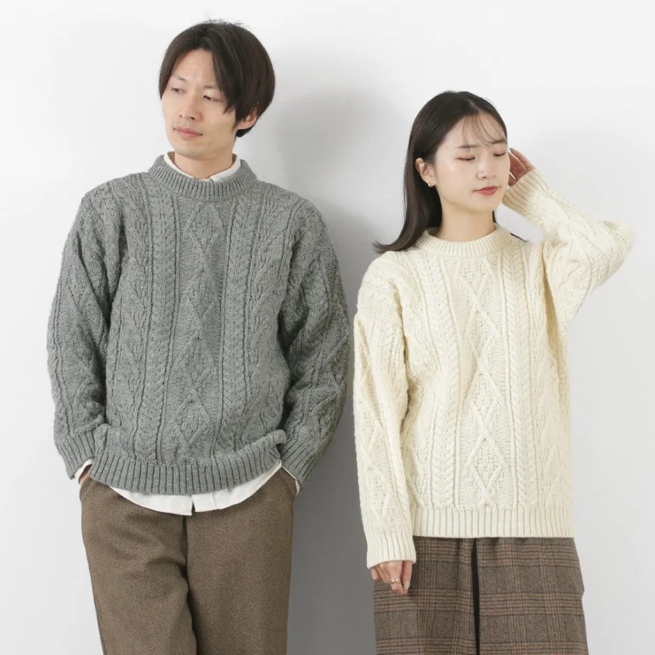 Knits^OLD DERBY KNITWEAR / Aran Crew Pullover