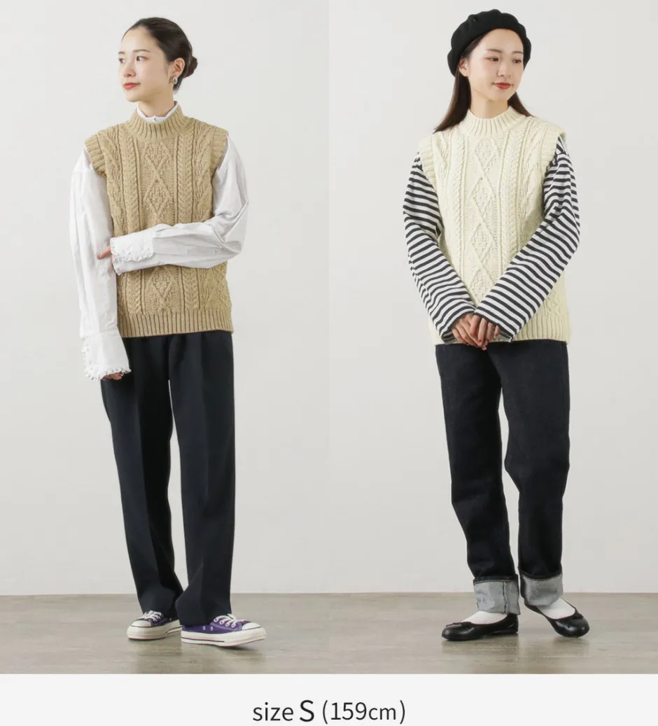 Sweatshirts^OLD DERBY KNITWEAR / Cable Turtle Slipover