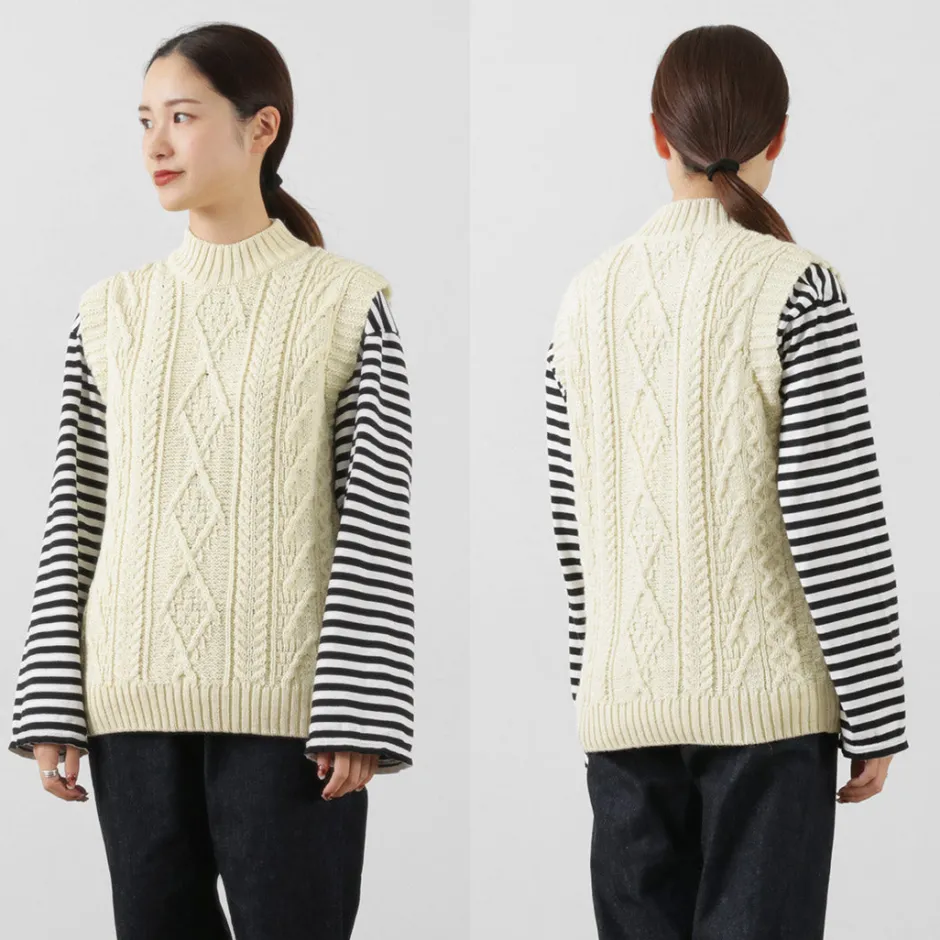Sweatshirts^OLD DERBY KNITWEAR / Cable Turtle Slipover
