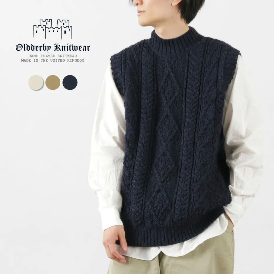 Sweatshirts^OLD DERBY KNITWEAR / Cable Turtle Slipover