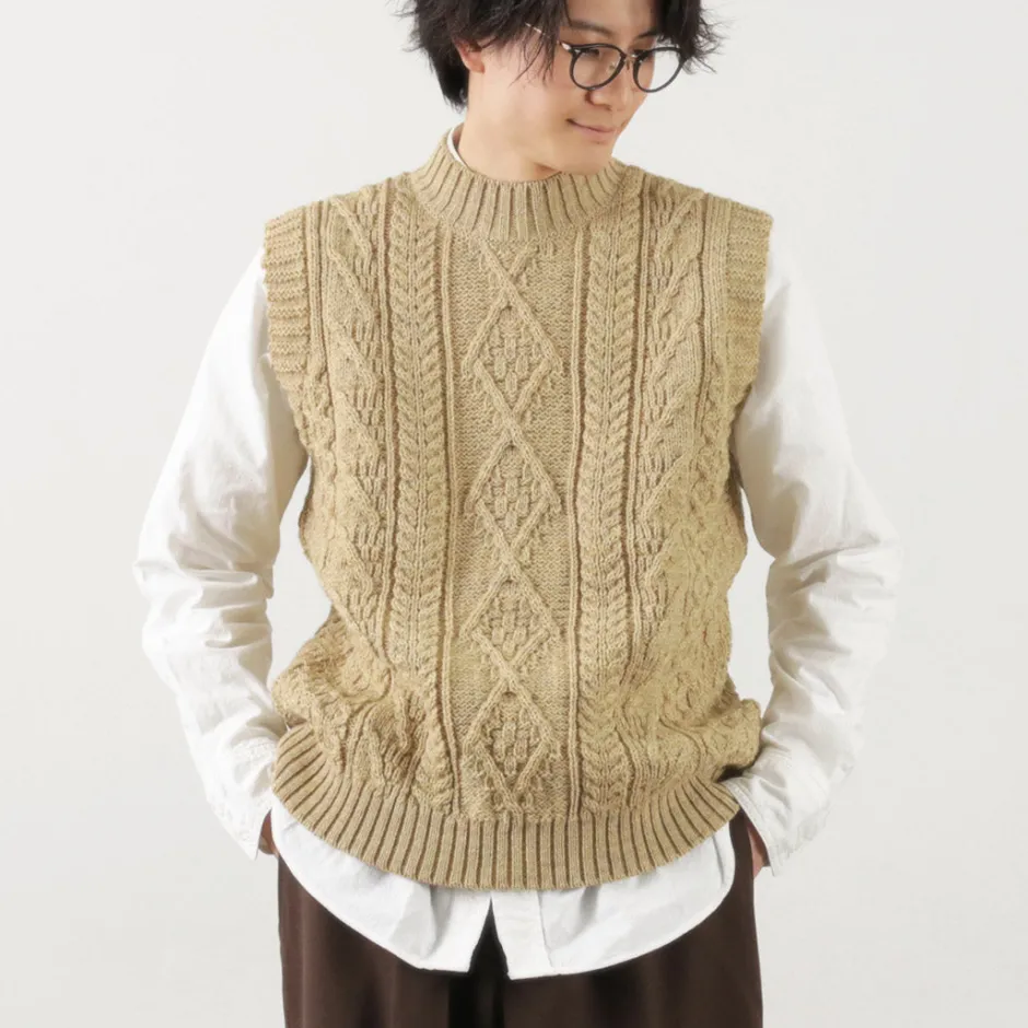 Sweatshirts^OLD DERBY KNITWEAR / Cable Turtle Slipover