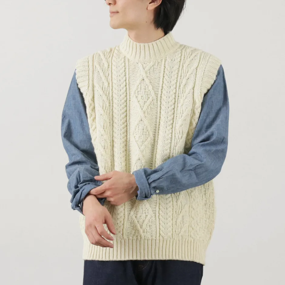 Sweatshirts^OLD DERBY KNITWEAR / Cable Turtle Slipover