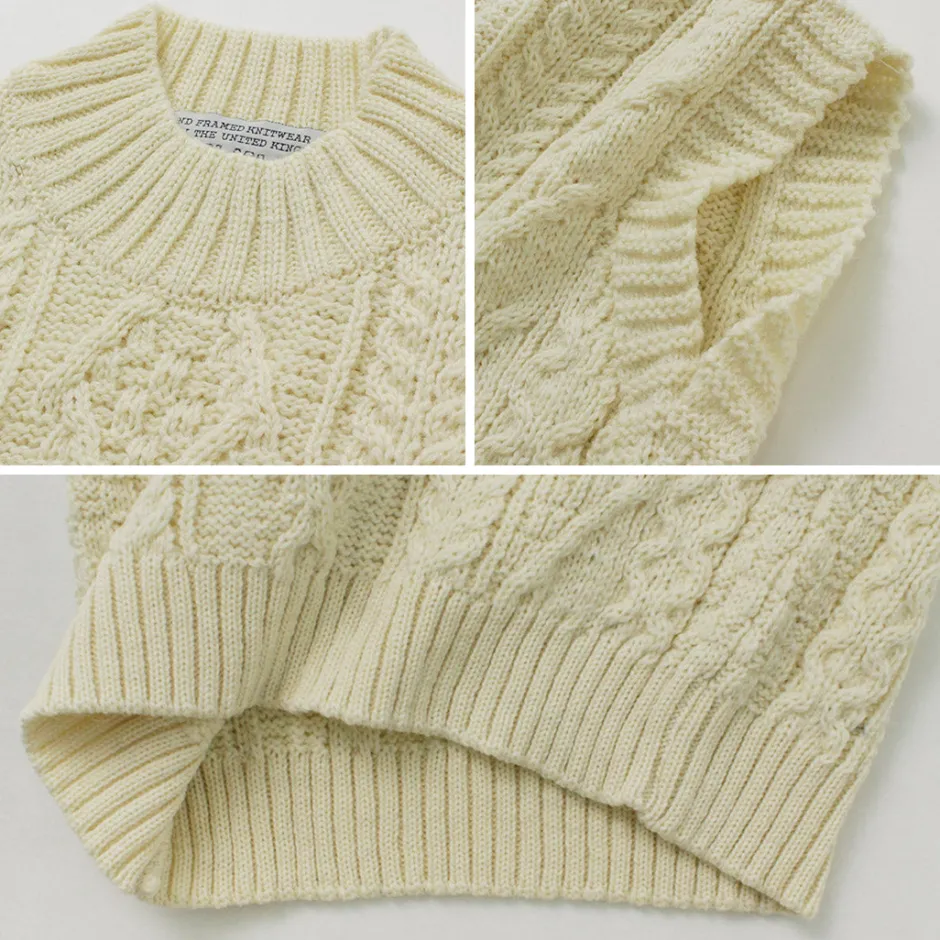 Sweatshirts^OLD DERBY KNITWEAR / Cable Turtle Slipover