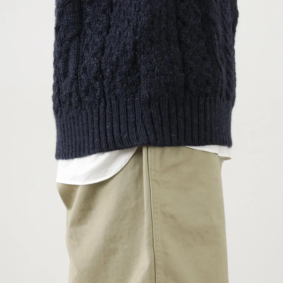 Sweatshirts^OLD DERBY KNITWEAR / Cable Turtle Slipover