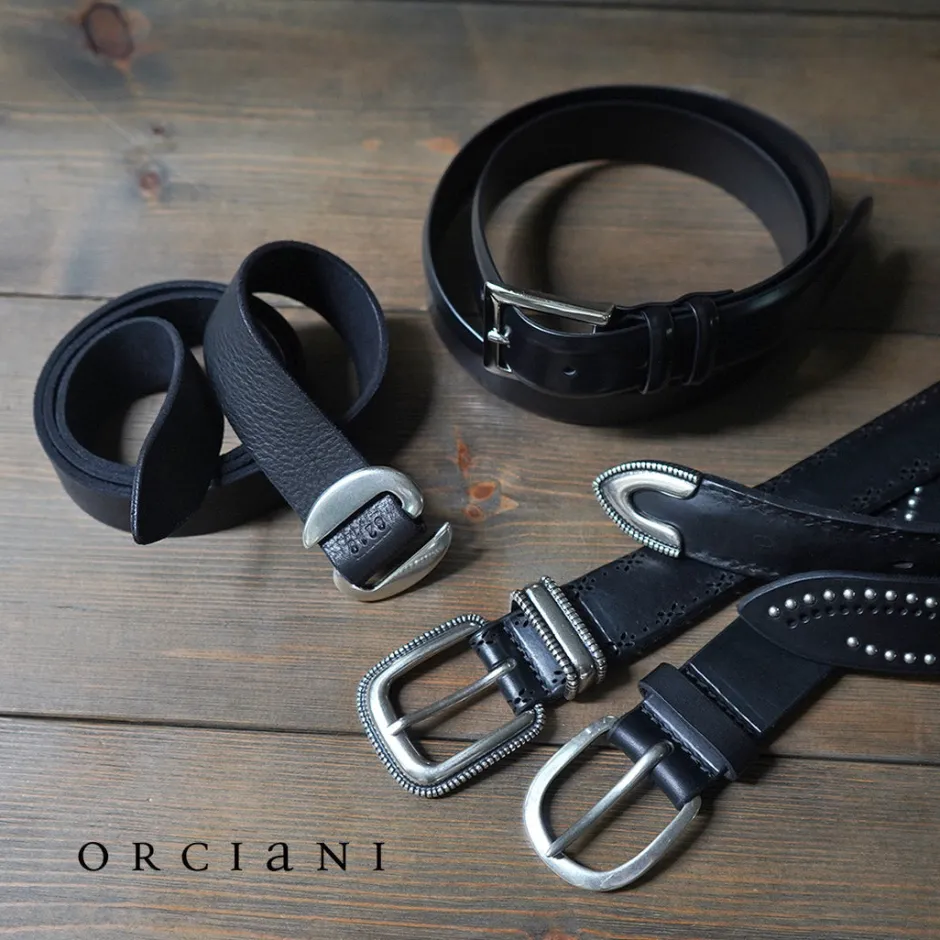 Belts^ORCIANI / Calf Classic Leather Belt black