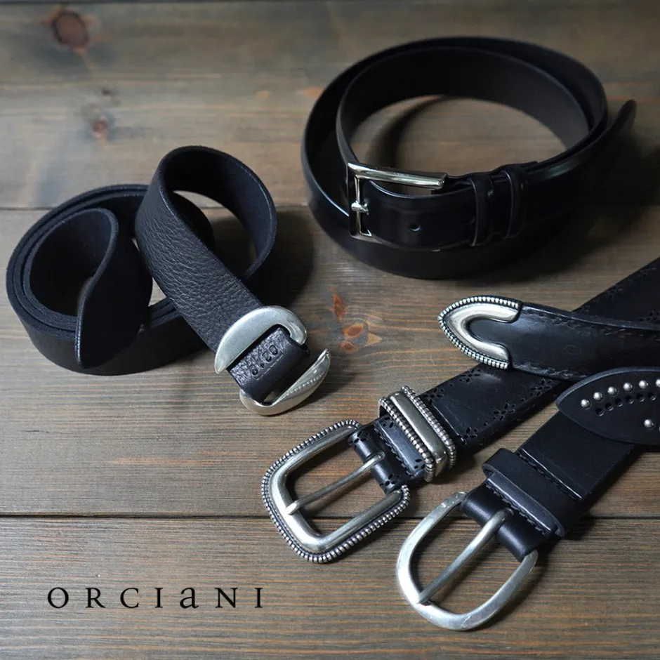 Belts^ORCIANI / Hunting Double Suede and Leather Belt S-Buckle