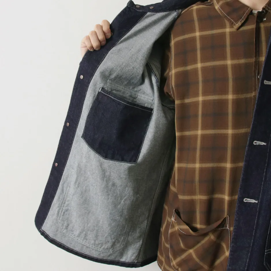 Jackets^ORDINARY FITS / Denim coverall jacket one-wash dark-indigo