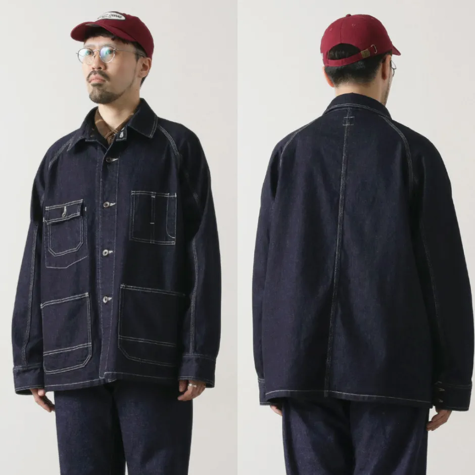 Jackets^ORDINARY FITS / Denim coverall jacket one-wash dark-indigo