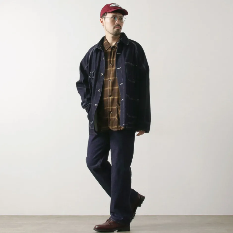 Jackets^ORDINARY FITS / Denim coverall jacket one-wash dark-indigo