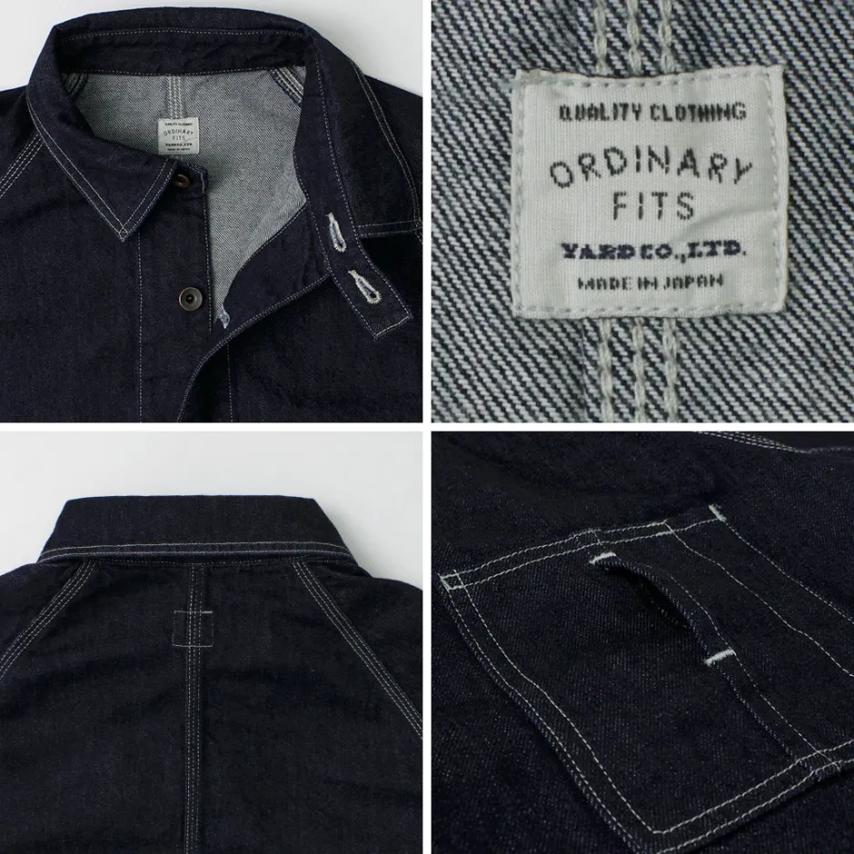Jackets^ORDINARY FITS / Denim coverall jacket one-wash dark-indigo