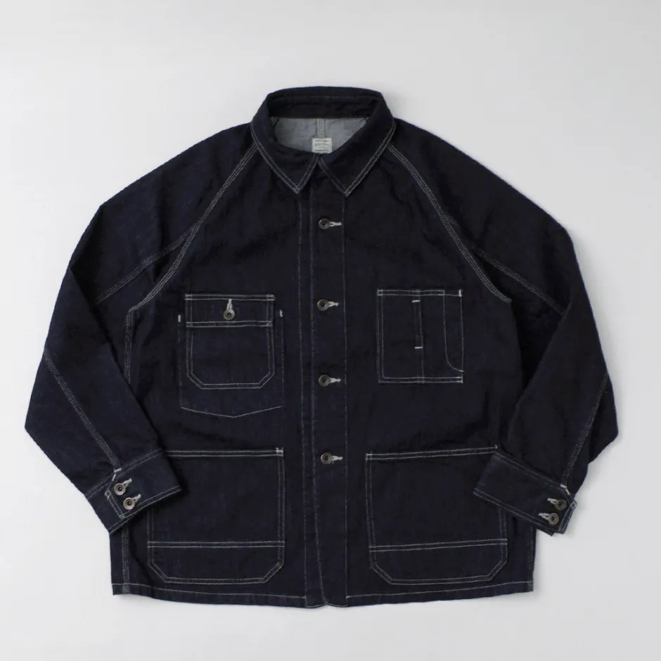Jackets^ORDINARY FITS / Denim coverall jacket one-wash dark-indigo