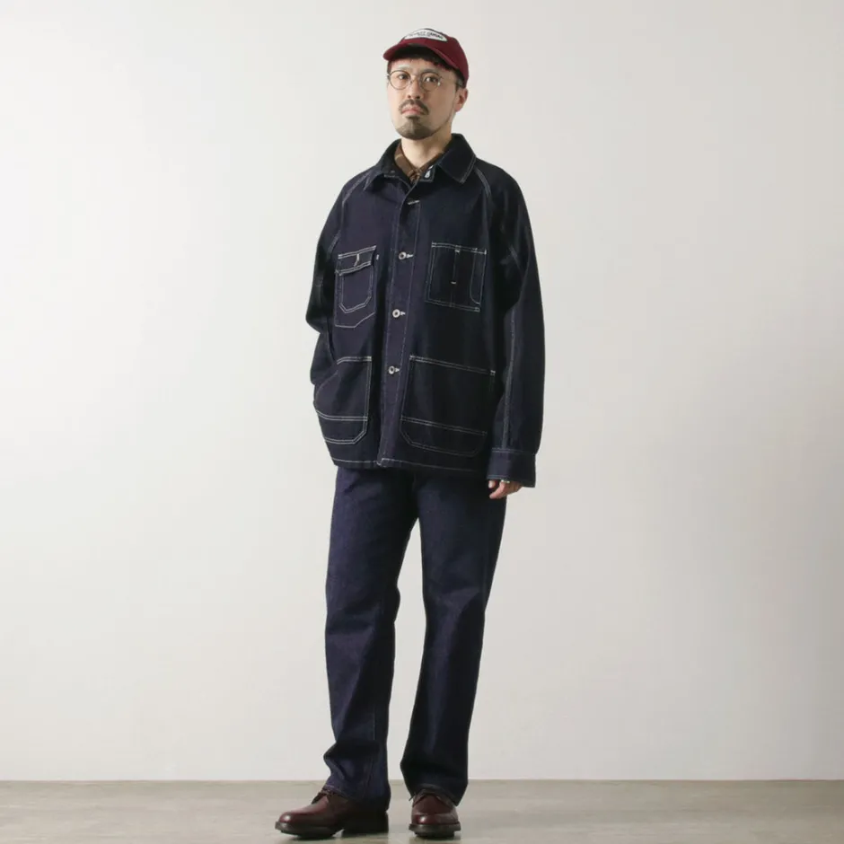 Jackets^ORDINARY FITS / Denim coverall jacket one-wash dark-indigo