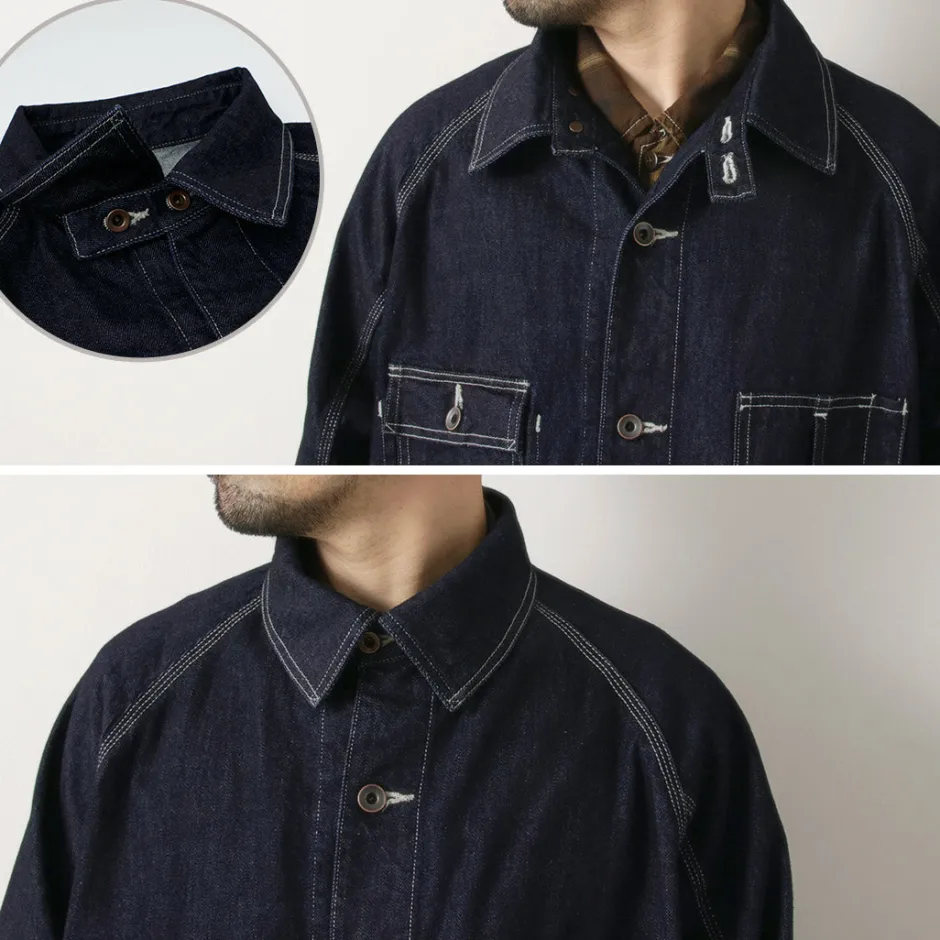 Jackets^ORDINARY FITS / Denim coverall jacket one-wash dark-indigo