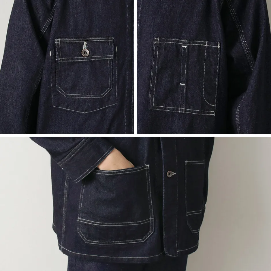 Jackets^ORDINARY FITS / Denim coverall jacket one-wash dark-indigo