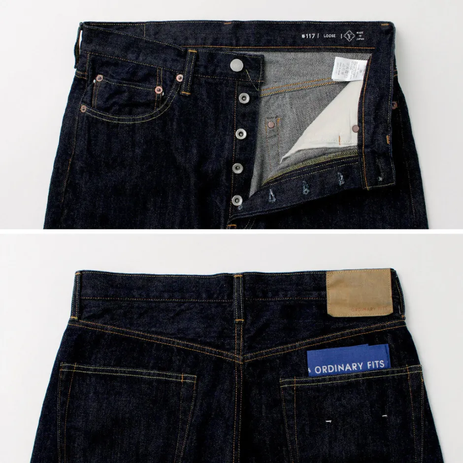 Jeans^ORDINARY FITS / Loose denim One-wash indigo