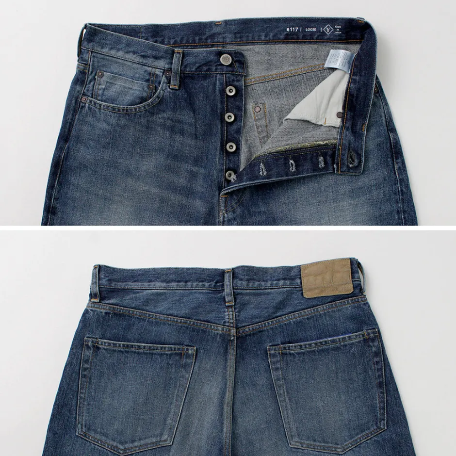 Jeans^ORDINARY FITS / Loose Denim Used indigo