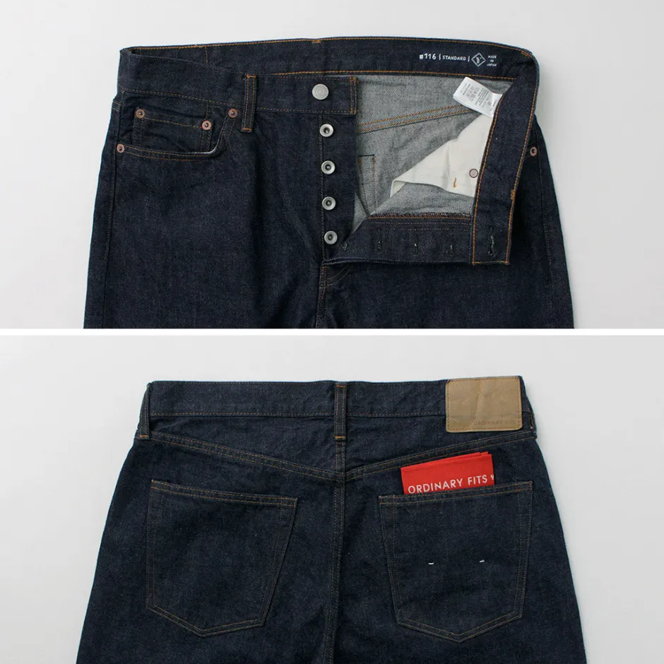 Jeans^ORDINARY FITS / Standard Denim One-Washed indigo
