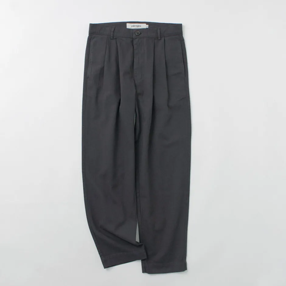 Work Pants & Chinos^PARAGES / Double Pleated Pants Cotton