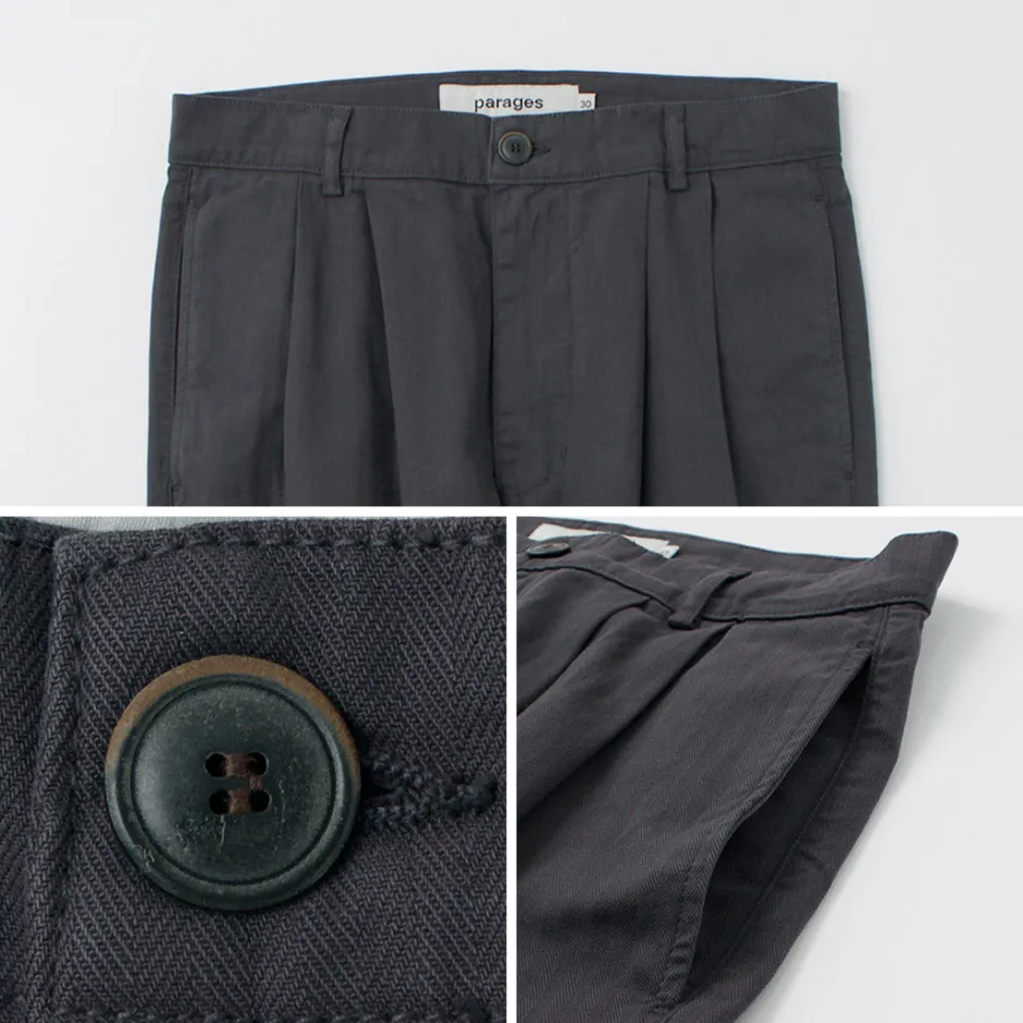 Work Pants & Chinos^PARAGES / Double Pleated Pants Cotton