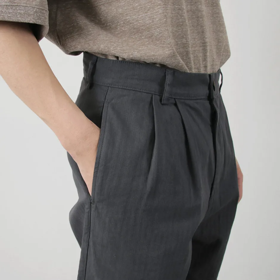 Work Pants & Chinos^PARAGES / Double Pleated Pants Cotton